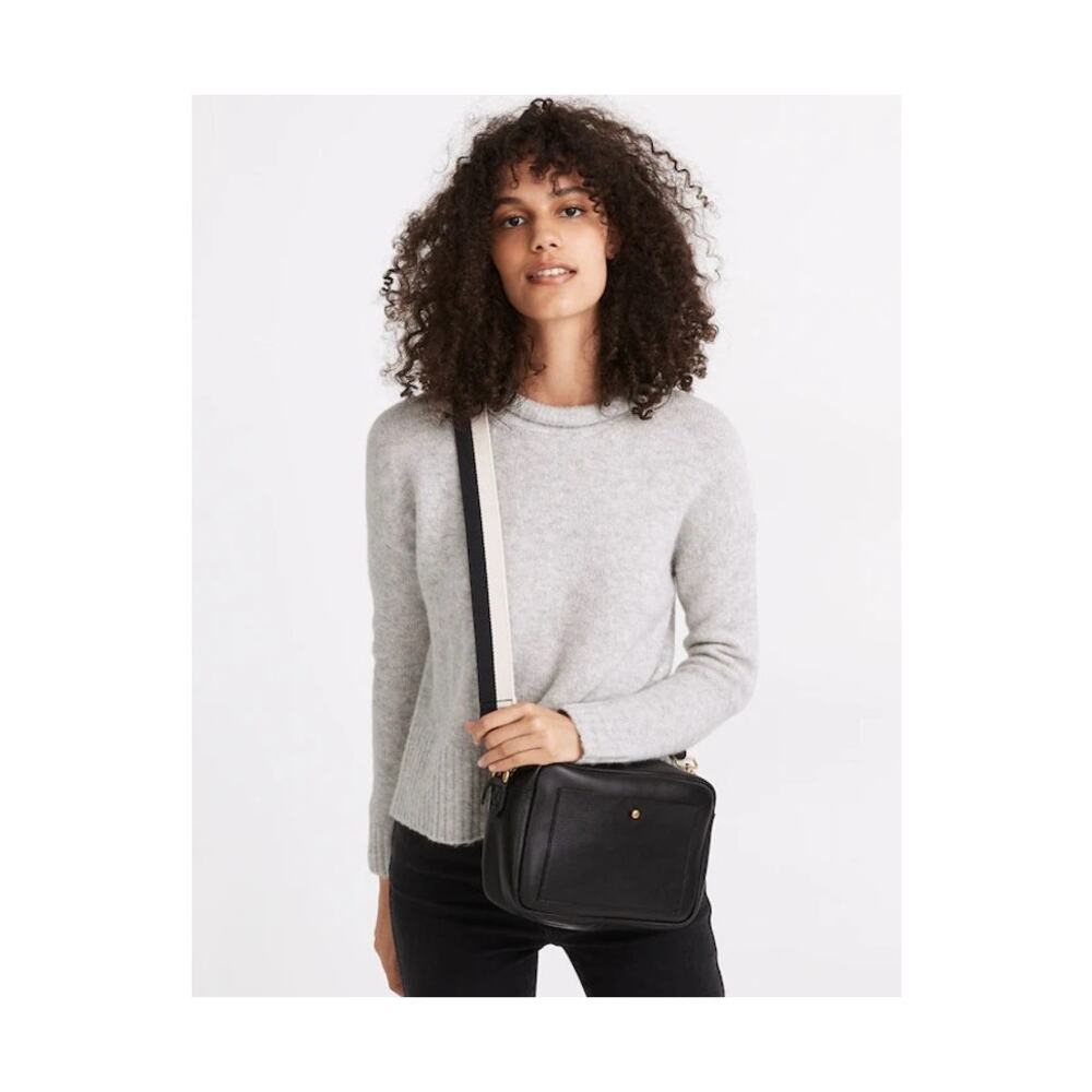 MADEWELL Fulton Pullover Sweater In Heather Fog Size Medium
